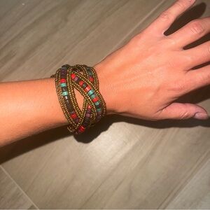 Multicolor Beaded Wrap Bracelet